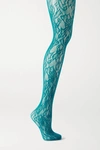 DRIES VAN NOTEN FLORAL STRETCH-LACE TIGHTS