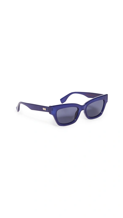Le Specs X Solid & Striped Wategos Sunglases In Navy/navy Mono