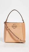 Tory Burch Mcgraw Small Bucket Bag In Tiramisu