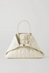 AKRIS AI MESSENGER SMALL CONVERTIBLE QUILTED LEATHER TOTE