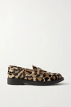 TOD'S LEOPARD-PRINT CALF HAIR LOAFERS