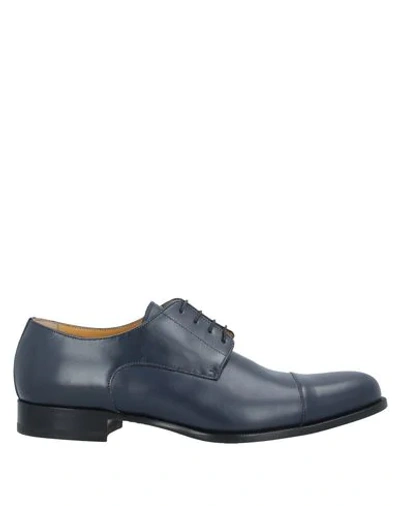 A.testoni Lace-up Shoes In Dark Blue