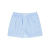 DEREK ROSE GINGHAM 1 BLUE COTTON BOXER SHORTS,3909214