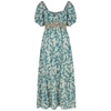 Free People Ellie Floral-print Gauze Midi Dress In Blue