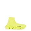 Balenciaga Speed Lt. 20 Fluorescent Knit Sock Sneakers In Yellow