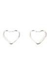 AMBUSH AMBUSH HEART LOGO HOOP EARRINGS