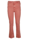 Mother Hustler High-rise Bootcut Jeans In Red