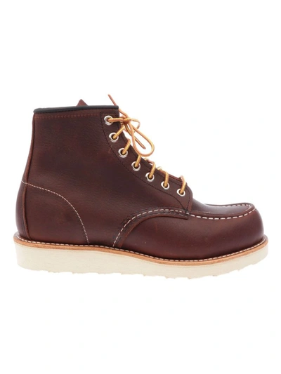 Red Wing 6-inch Classic Moc Boot Black Oxblood Mesa In Brown