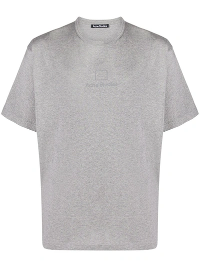 Acne Studios Logo-print T-shirt In Grey