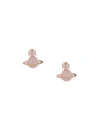 VIVIENNE WESTWOOD TAMIA LOGO STUD EARRINGS