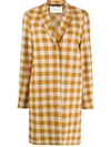 HARRIS WHARF LONDON SINGLE-BREASTED HOUNDSTOOTH COAT