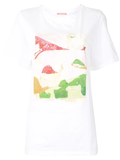 Maggie Marilyn Abstract-print Cotton T-shirt In White