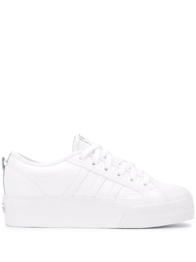 Adidas Originals White Nizza Platform Sneakers