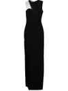 STELLA MCCARTNEY SHEER PANEL FITTED GOWN