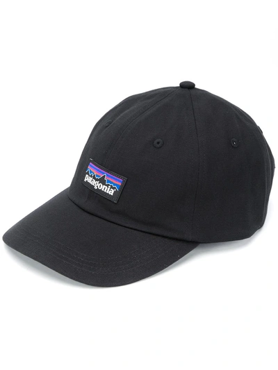 Patagonia Logo Patch Baseball Cap In Black