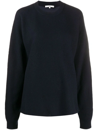 Tibi Two-fabric Woven Jumper In Blue