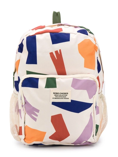 Bobo Choses Kids' Abstract-print Backpack In Neutrals