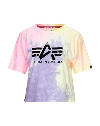 Alpha Industries T-shirts In Lilac