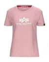 Alpha Industries T-shirt In Pale Pink