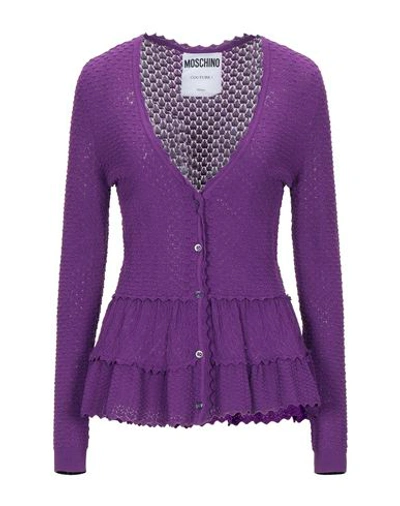 Moschino Cardigans In Purple