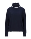 Semicouture Turtlenecks In Dark Blue
