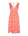 Just Cavalli Midi Dresses In Red