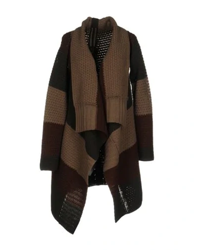 Rick Owens Cardigan In Cocoa