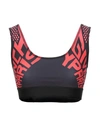 Givenchy Sport Logo Sports Bra Top In Black In Red