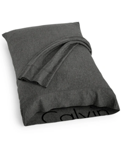Calvin klein modern cotton cropped logo throw blanket sale