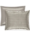 J Queen New York Satinique Quilted Sham, King In Silver