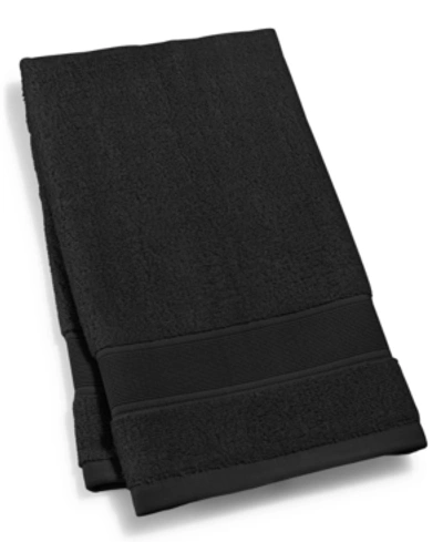 Ralph Lauren Sanders Solid Antimicrobial Cotton Hand Towel, 16" X 30" In Black