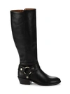 Frye Women's Carson Harness Leather Knee-high Boots In Black