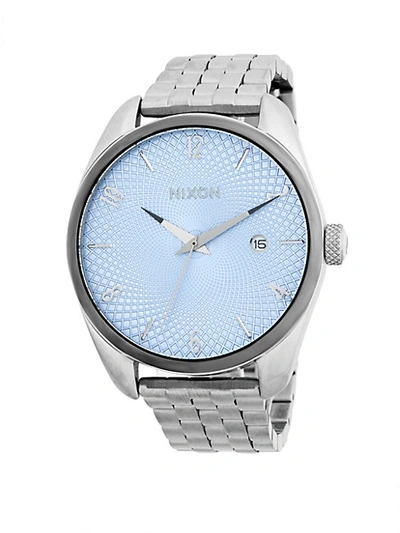 Nixon Bullet Stainless Steel Bracelet Watch In Blue Grey