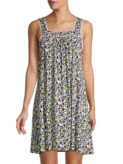 Kate Spade Ditsy-print Pleated Dress In Navy Floral