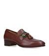 GUCCI LEATHER PARIDE LOAFERS,15901983