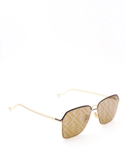 Fendi Ff M0072/s Sunglasses In G/eb Gold