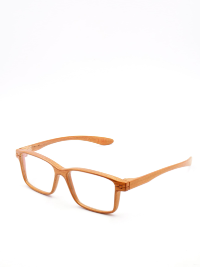 Herrlicht Wood Rectangular Optical Glasses In Light Brown