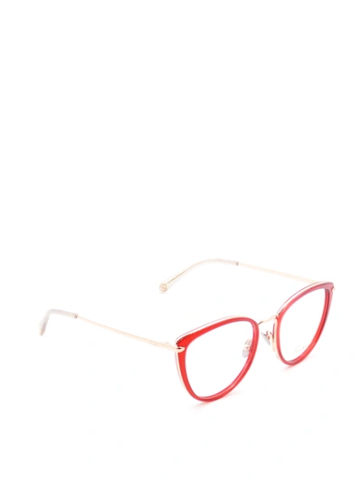 Pomellato Pm0083o Eyewear In Red Gold Transparent
