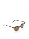 Gucci Bamboo Effect Cat Eye Sunglasses In Black Black Brown