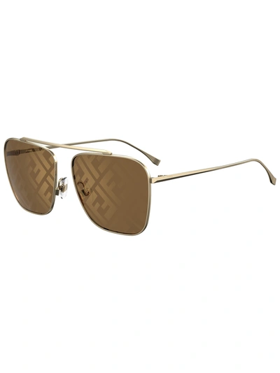 Fendi Ff 0406/s Sunglasses In Q/eb Gold Brown