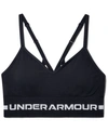Under Armour Seamless Light Support Longline Bra In Black In Black
