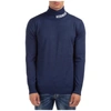 Gcds Embroidered Logo Rib-trimmed Jumper In Blu