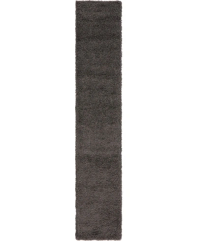 Bridgeport Home Exact Shag Exs1 2' 6" X 13' Runner Area Rug In Graphite Gray