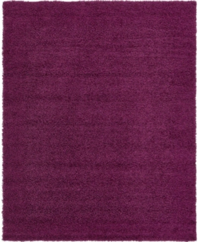 Bridgeport Home Closeout! Bayshore Home Exact Shag Exs1 8' X 10' Area Rug In Eggplant P