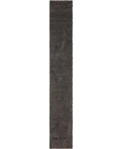 Bridgeport Home Exact Shag Exs1 2' 6" X 16' 5" Runner Area Rug In Graphite Gray