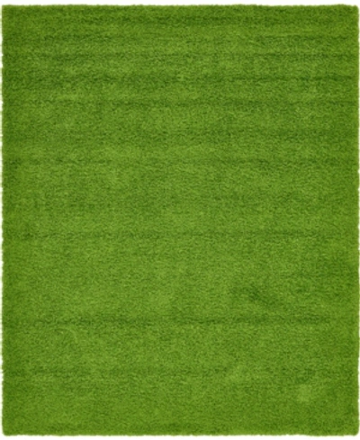 Bridgeport Home Closeout! Bayshore Home Exact Shag Exs1 8' X 10' Area Rug In Grass Gree