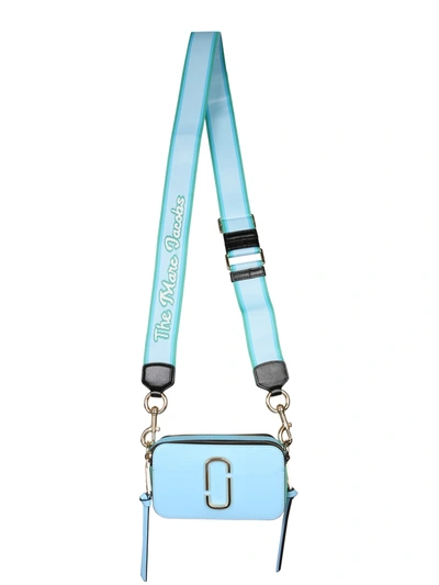 Marc Jacobs Snapshot Small Light Blue Polyurethane Shoulder Bag In Baby Blue