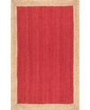 Nuloom Henri Woven Jute Rug In Red At Urban Outfitters In Red