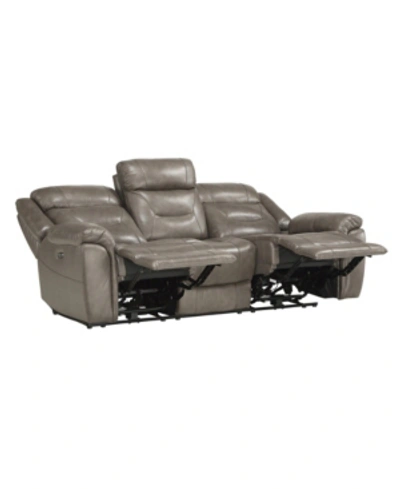 Furniture Pecos Recliner Sofa In Light Gray