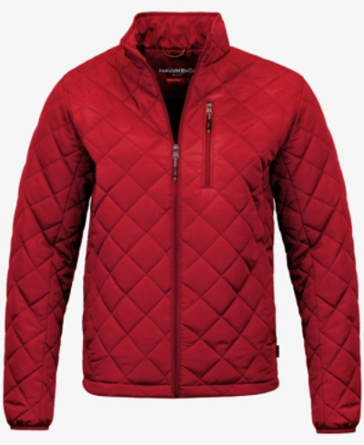 Hawke & Co. Men's Diamond Quilted Jacket, Created For Macy's In Chili Pepper